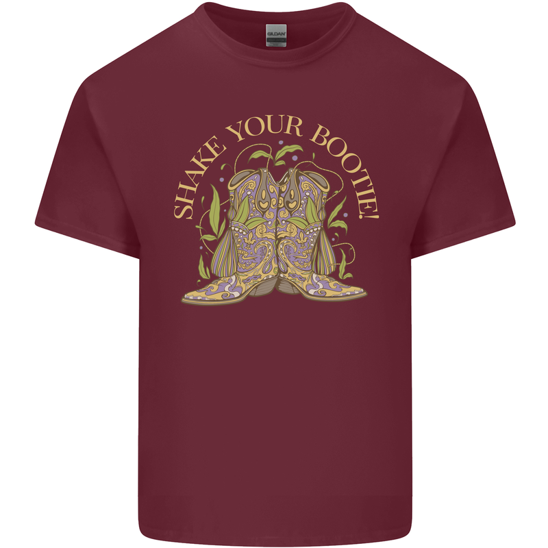 Shake Your Bootie Mardi Gras Mens Cotton T-Shirt Tee Top Maroon