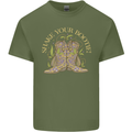 Shake Your Bootie Mardi Gras Mens Cotton T-Shirt Tee Top Military Green