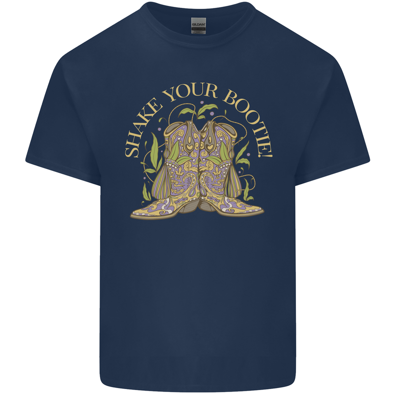 Shake Your Bootie Mardi Gras Mens Cotton T-Shirt Tee Top Navy Blue