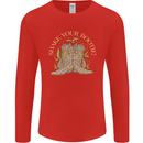 Shake Your Bootie Mardi Gras Mens Long Sleeve T-Shirt Red