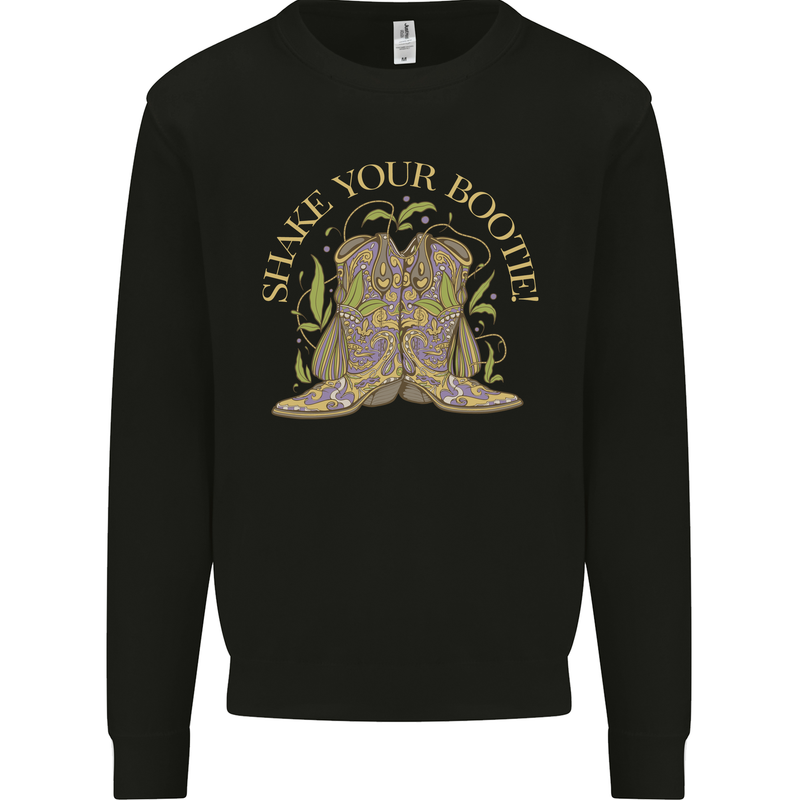 Shake Your Bootie Mardi Gras Mens Sweatshirt Jumper Black