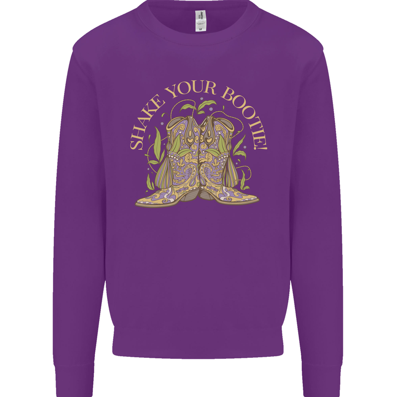 Shake Your Bootie Mardi Gras Mens Sweatshirt Jumper Purple