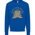 Shake Your Bootie Mardi Gras Mens Sweatshirt Jumper Royal Blue