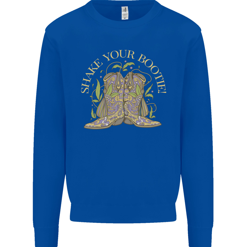 Shake Your Bootie Mardi Gras Mens Sweatshirt Jumper Royal Blue