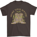 Shake Your Bootie Mardi Gras Mens T-Shirt 100% Cotton Dark Chocolate