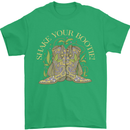 Shake Your Bootie Mardi Gras Mens T-Shirt 100% Cotton Irish Green