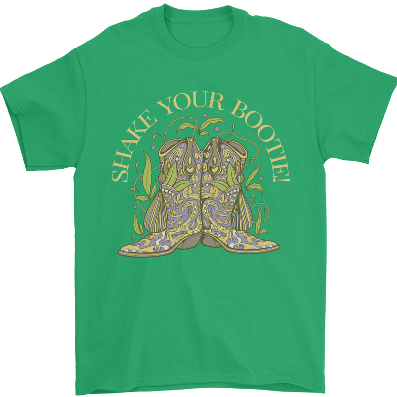 Shake Your Bootie Mardi Gras Mens T-Shirt 100% Cotton Irish Green