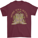 Shake Your Bootie Mardi Gras Mens T-Shirt 100% Cotton Maroon