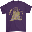 Shake Your Bootie Mardi Gras Mens T-Shirt 100% Cotton Purple