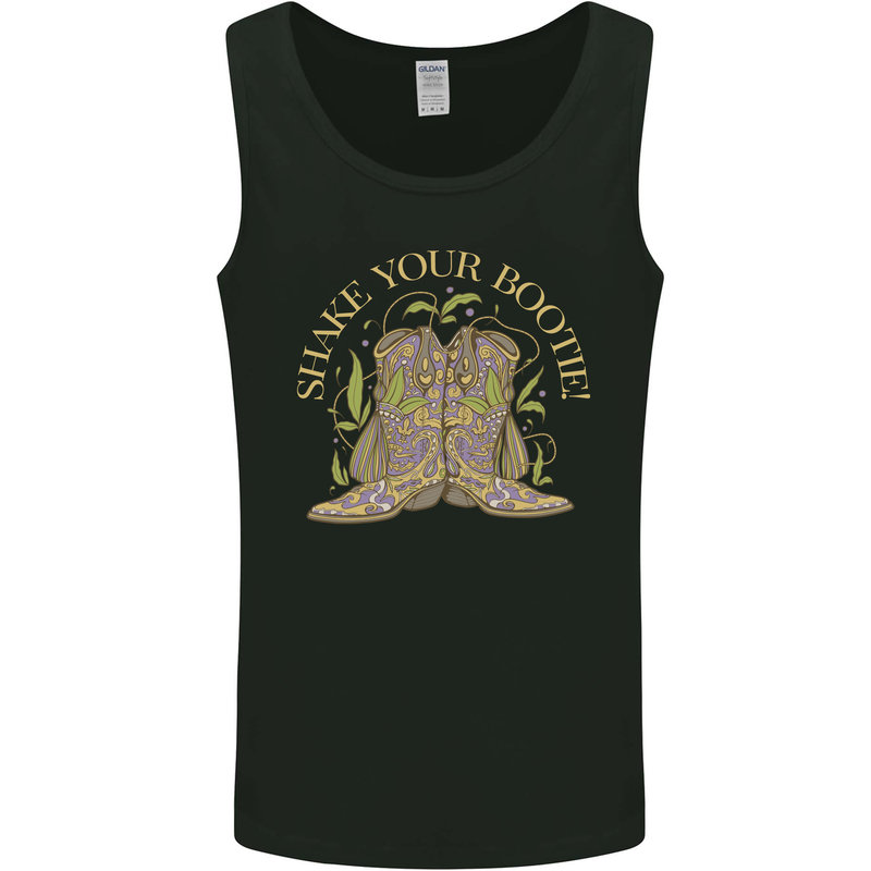 Shake Your Bootie Mardi Gras Mens Vest Tank Top Black