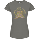 Shake Your Bootie Mardi Gras Womens Petite Cut T-Shirt Charcoal