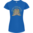Shake Your Bootie Mardi Gras Womens Petite Cut T-Shirt Royal Blue