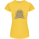 Shake Your Bootie Mardi Gras Womens Petite Cut T-Shirt Yellow