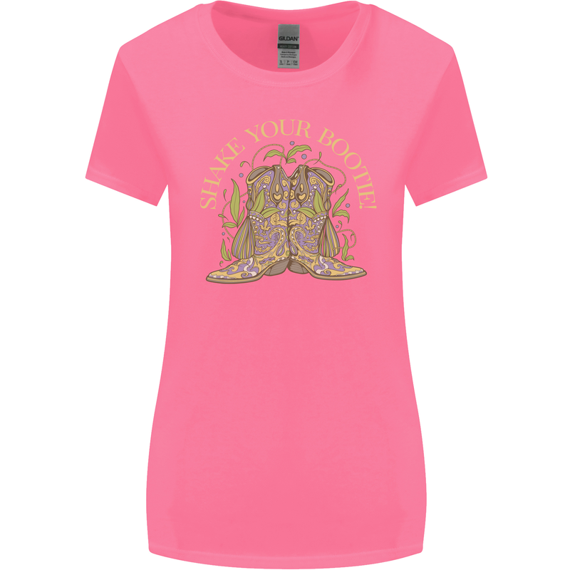 Shake Your Bootie Mardi Gras Womens Wider Cut T-Shirt Azalea