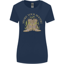 Shake Your Bootie Mardi Gras Womens Wider Cut T-Shirt Navy Blue