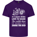 Share the Saddle Motorcycle Motorbike Biker Mens Cotton T-Shirt Tee Top Purple