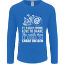 Share the Saddle Motorcycle Motorbike Biker Mens Long Sleeve T-Shirt Royal Blue