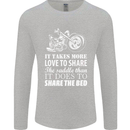 Share the Saddle Motorcycle Motorbike Biker Mens Long Sleeve T-Shirt Sports Grey