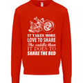 Share the Saddle Motorcycle Motorbike Biker Mens Sweatshirt Jumper Bright Red