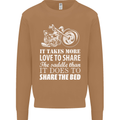 Share the Saddle Motorcycle Motorbike Biker Mens Sweatshirt Jumper Caramel Latte