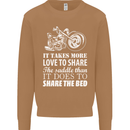 Share the Saddle Motorcycle Motorbike Biker Mens Sweatshirt Jumper Caramel Latte