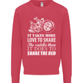 Share the Saddle Motorcycle Motorbike Biker Mens Sweatshirt Jumper Heliconia