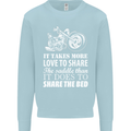 Share the Saddle Motorcycle Motorbike Biker Mens Sweatshirt Jumper Light Blue