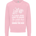 Share the Saddle Motorcycle Motorbike Biker Mens Sweatshirt Jumper Light Pink