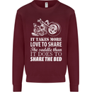 Share the Saddle Motorcycle Motorbike Biker Mens Sweatshirt Jumper Maroon