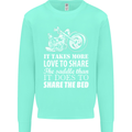 Share the Saddle Motorcycle Motorbike Biker Mens Sweatshirt Jumper Peppermint