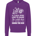 Share the Saddle Motorcycle Motorbike Biker Mens Sweatshirt Jumper Purple