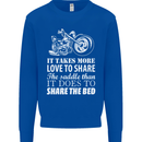 Share the Saddle Motorcycle Motorbike Biker Mens Sweatshirt Jumper Royal Blue