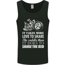 Share the Saddle Motorcycle Motorbike Biker Mens Vest Tank Top Black