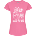 Share the Saddle Motorcycle Motorbike Biker Womens Petite Cut T-Shirt Azalea