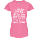 Share the Saddle Motorcycle Motorbike Biker Womens Petite Cut T-Shirt Azalea