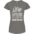 Share the Saddle Motorcycle Motorbike Biker Womens Petite Cut T-Shirt Charcoal