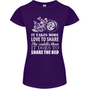 Share the Saddle Motorcycle Motorbike Biker Womens Petite Cut T-Shirt Purple