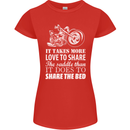 Share the Saddle Motorcycle Motorbike Biker Womens Petite Cut T-Shirt Red