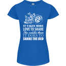 Share the Saddle Motorcycle Motorbike Biker Womens Petite Cut T-Shirt Royal Blue