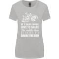 Share the Saddle Motorcycle Motorbike Biker Womens Wider Cut T-Shirt Sports Grey