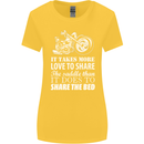 Share the Saddle Motorcycle Motorbike Biker Womens Wider Cut T-Shirt Yellow