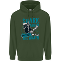 Shark Ahead Funny Diver Scuba Diving Childrens Kids Hoodie Forest Green