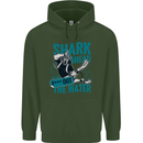 Shark Ahead Funny Diver Scuba Diving Childrens Kids Hoodie Forest Green
