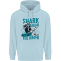 Shark Ahead Funny Diver Scuba Diving Childrens Kids Hoodie Light Blue