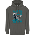 Shark Ahead Funny Diver Scuba Diving Childrens Kids Hoodie Storm Grey