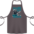 Shark Ahead Funny Diver Scuba Diving Cotton Apron 100% Organic Dark Grey
