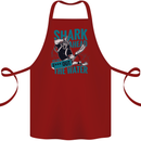 Shark Ahead Funny Diver Scuba Diving Cotton Apron 100% Organic Maroon