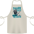 Shark Ahead Funny Diver Scuba Diving Cotton Apron 100% Organic Natural