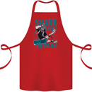 Shark Ahead Funny Diver Scuba Diving Cotton Apron 100% Organic Red