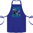 Shark Ahead Funny Diver Scuba Diving Cotton Apron 100% Organic Royal Blue